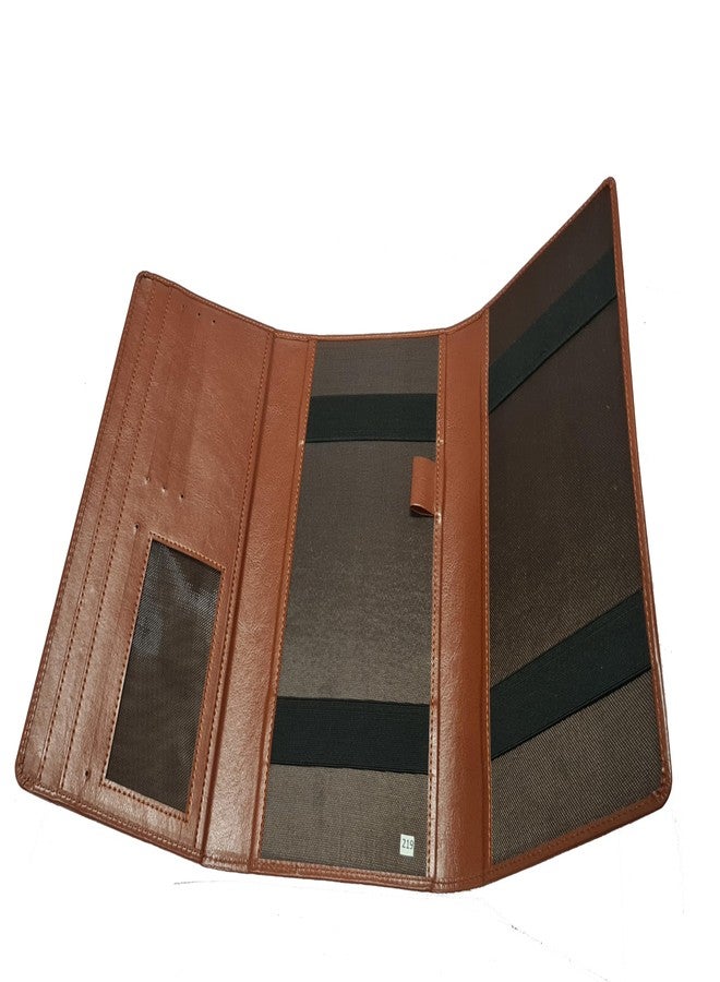 Essart Faux Leather Chequebook Case (AA-21219-Brown) - Image 2